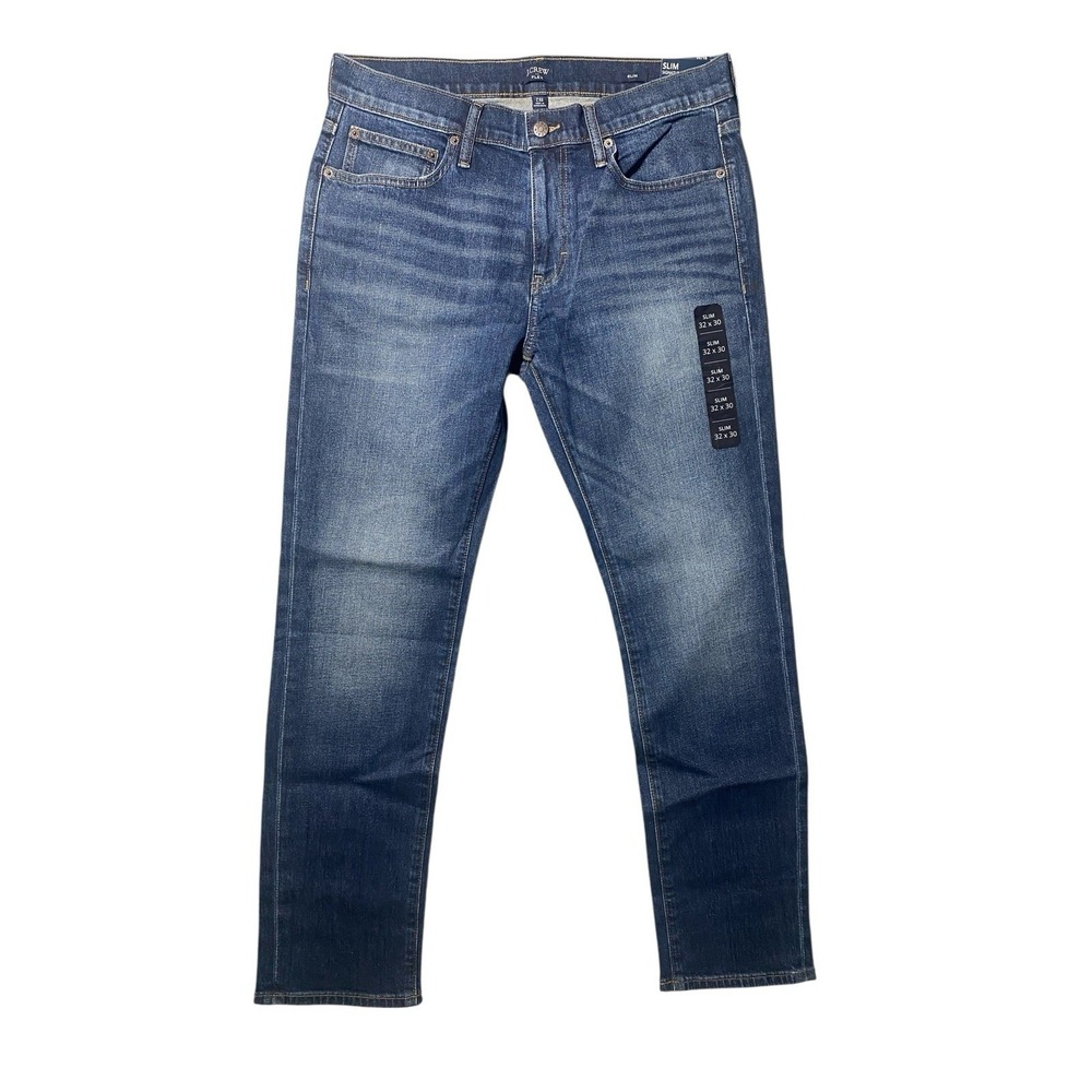 J.CREW Slim-Fit Jean in Signature Flex Blue Denim 5-Pockets Medium Wash 32x30